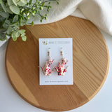 Double crane earrings - Pink