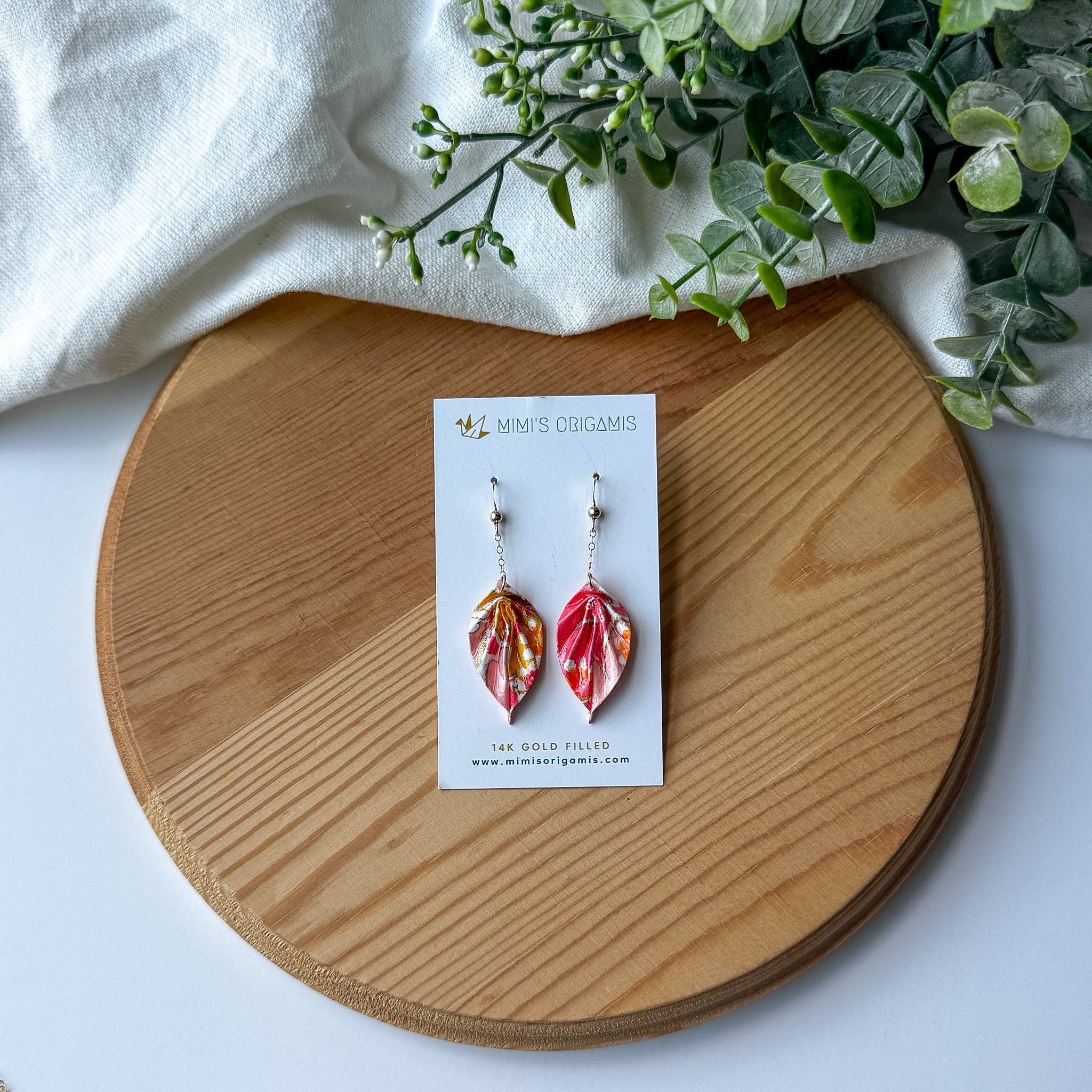 Leaf Earrings / 14K Gold-fill