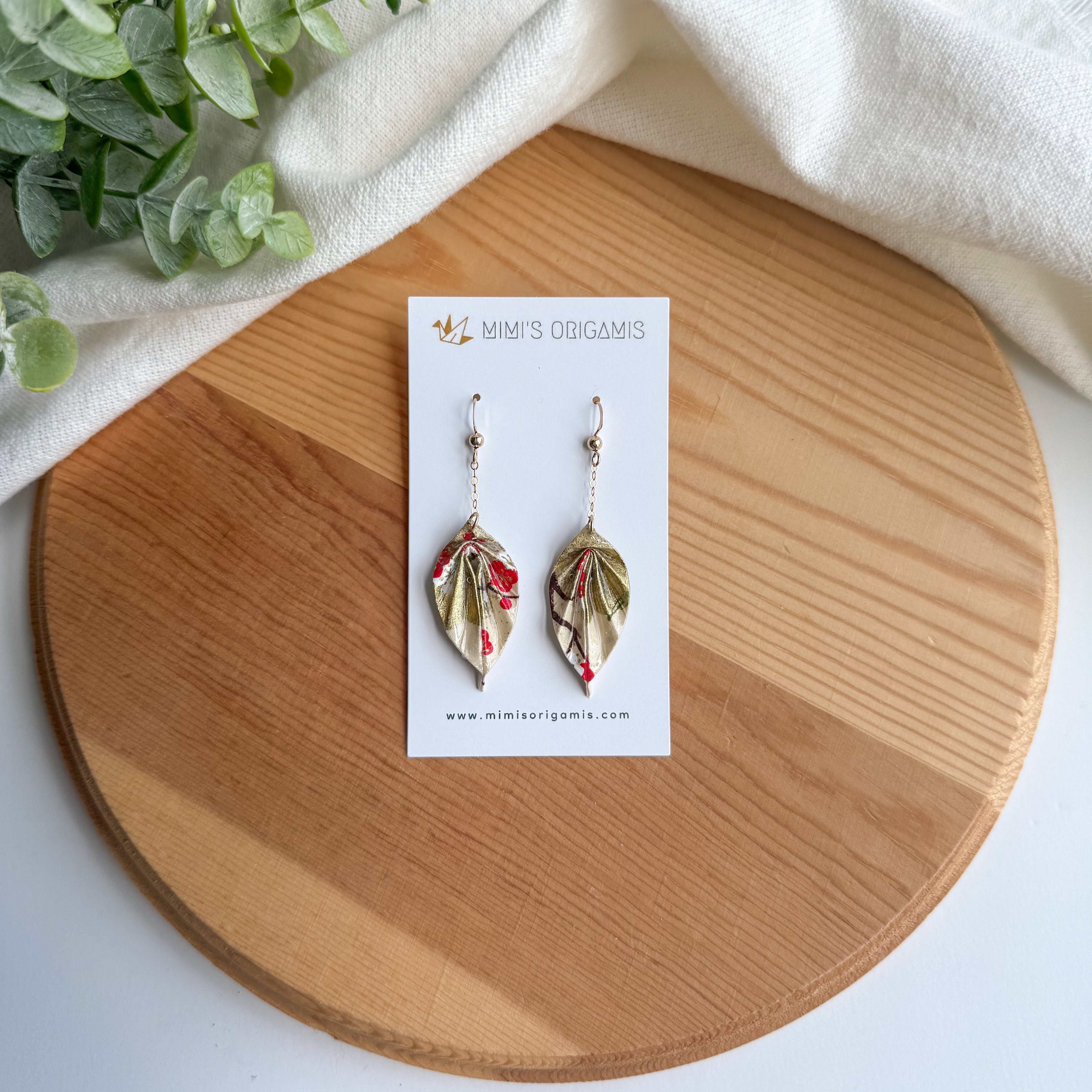 Leaf Earrings / 14K Gold-fill