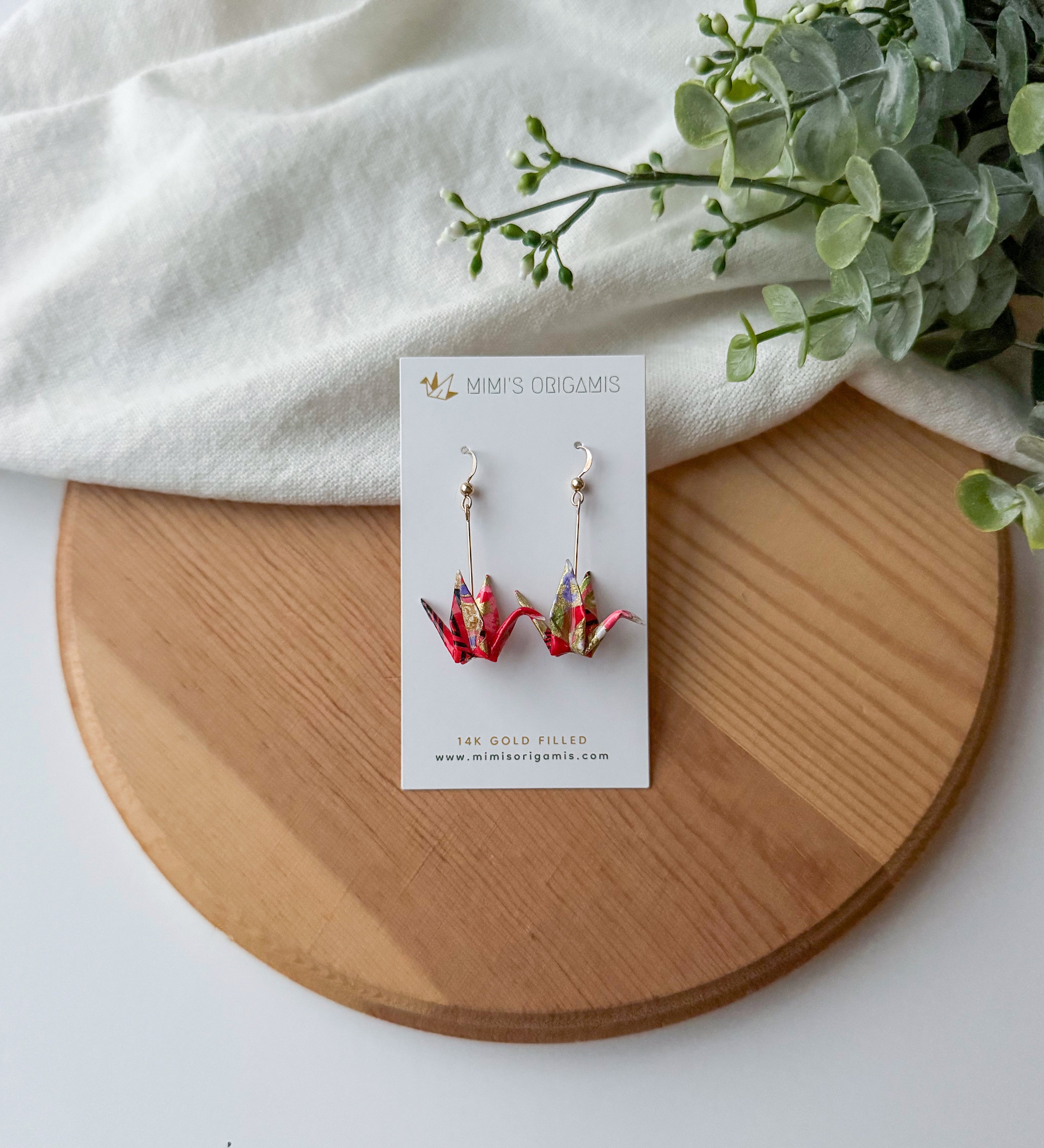 Small Crane Earrings