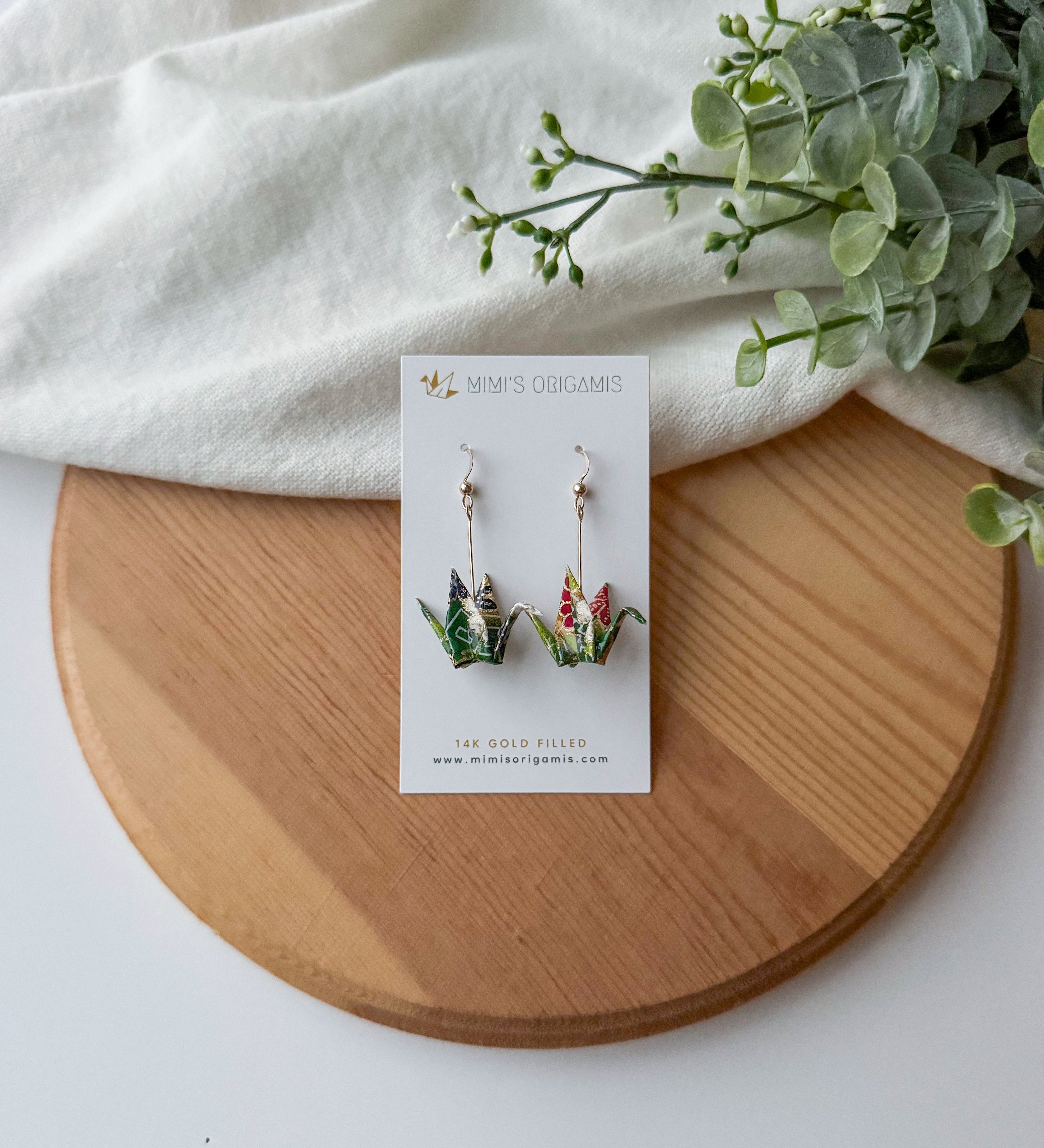 Small Crane Earrings