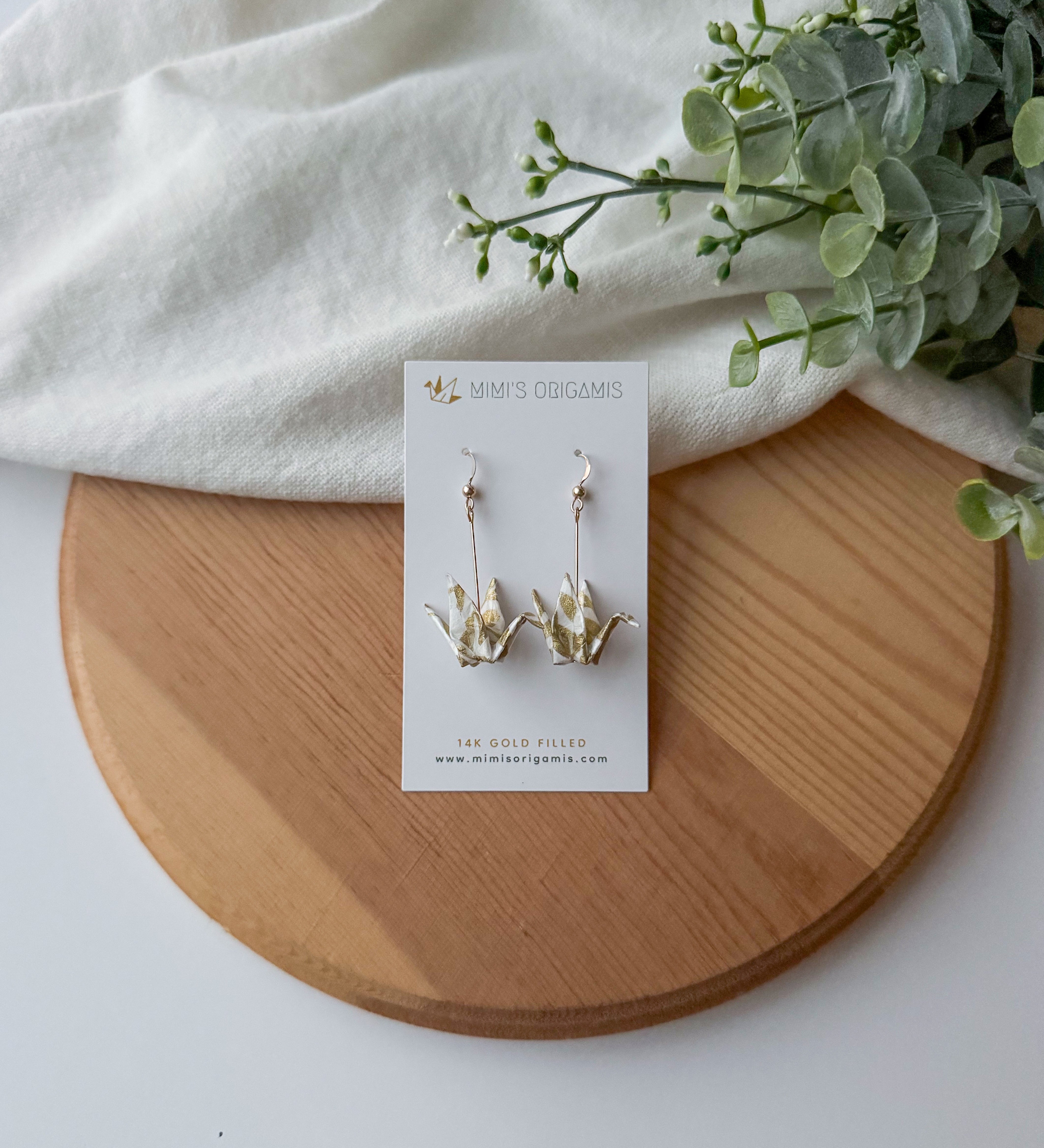 Small Crane Earrings