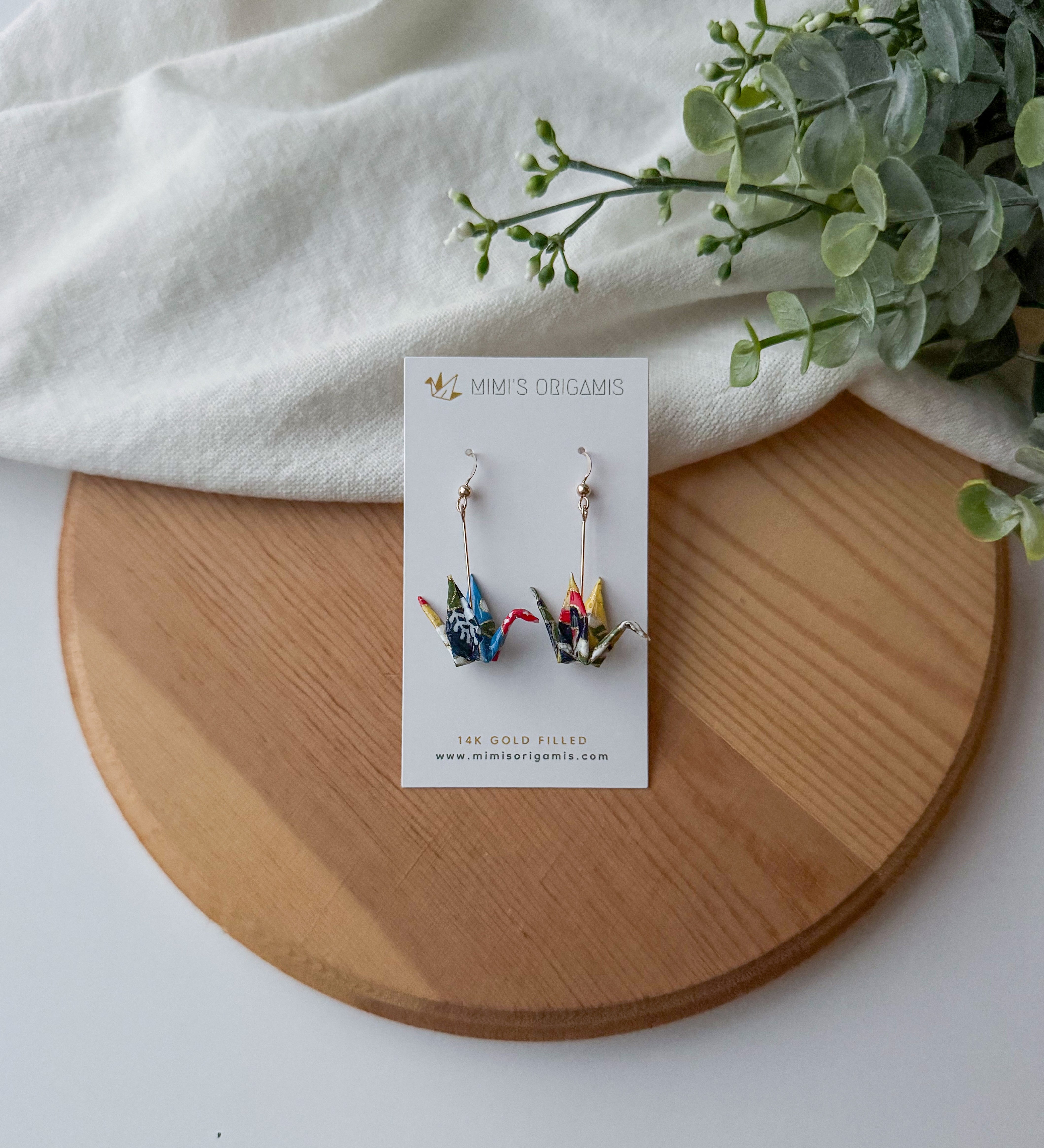 Small Crane Earrings