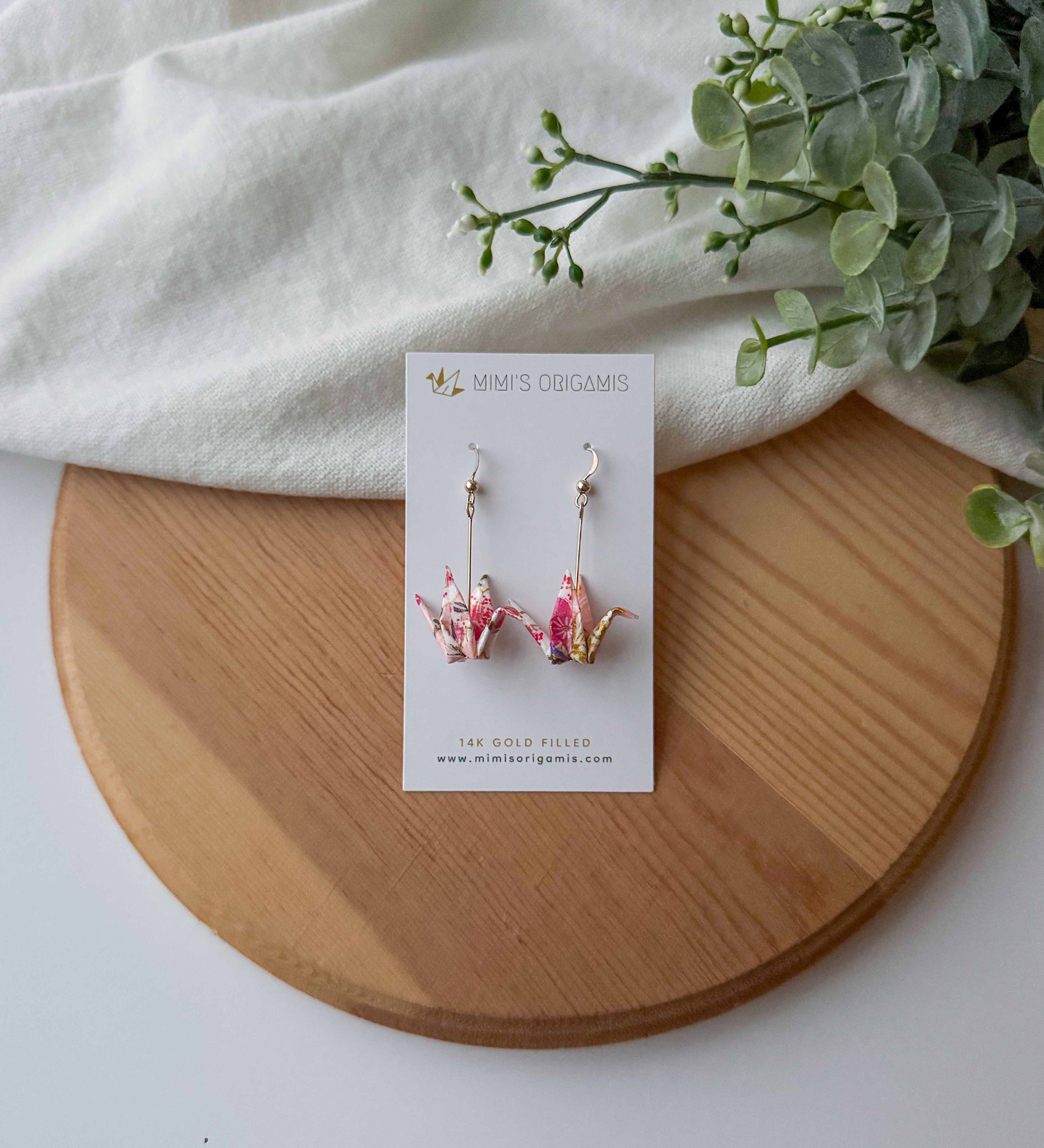 Small Crane Earrings