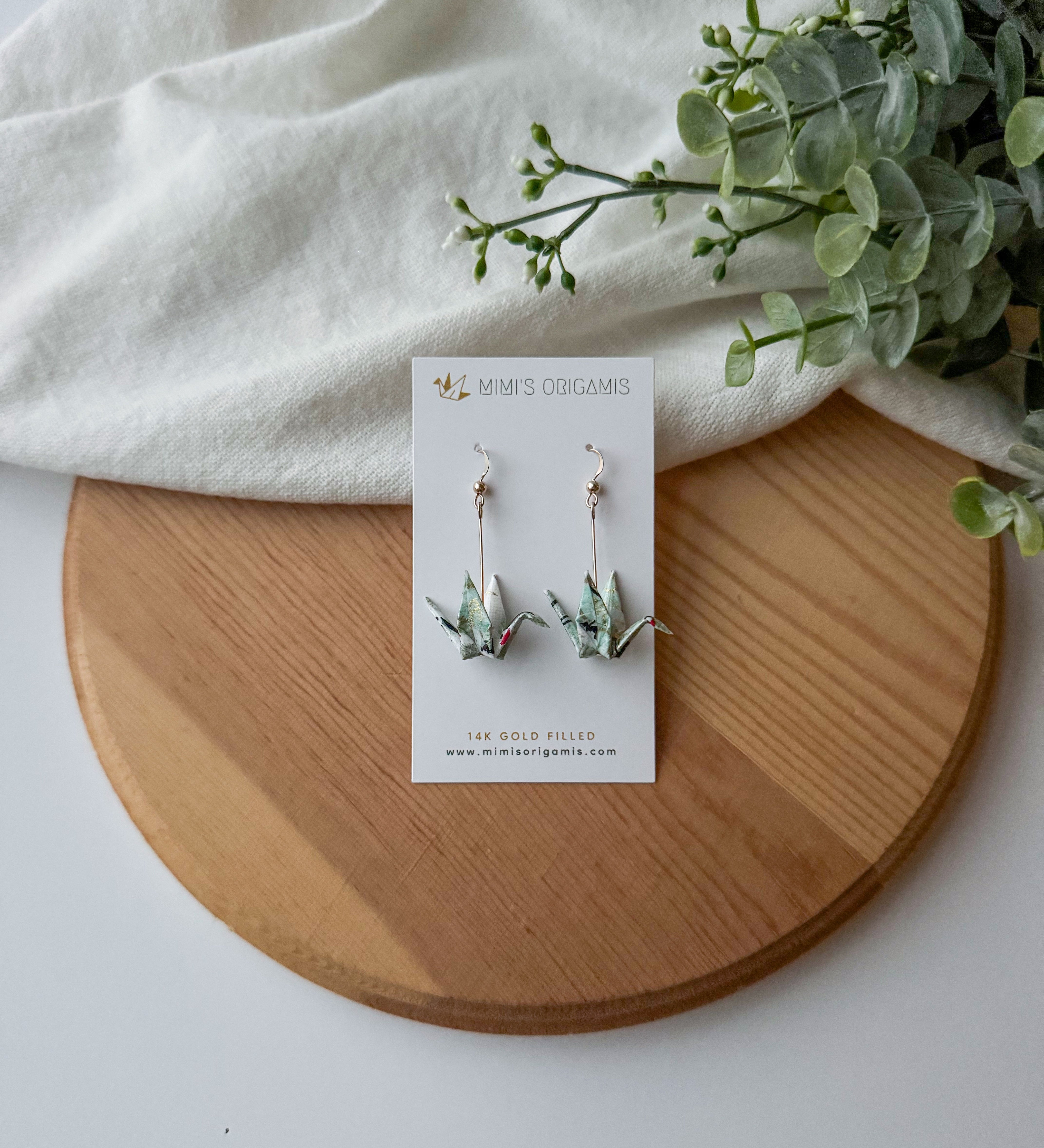 Small Crane Earrings