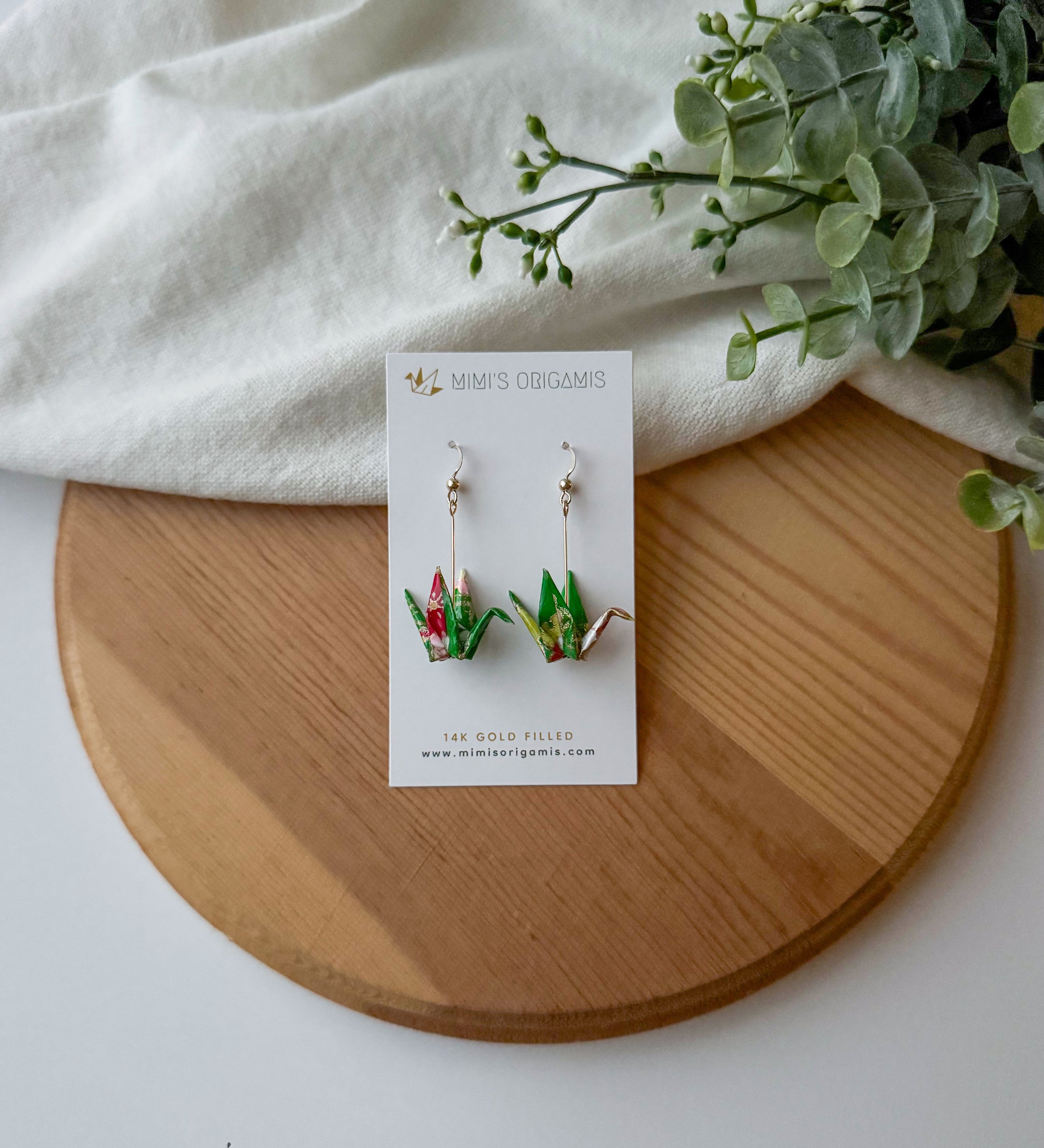 Small Crane Earrings