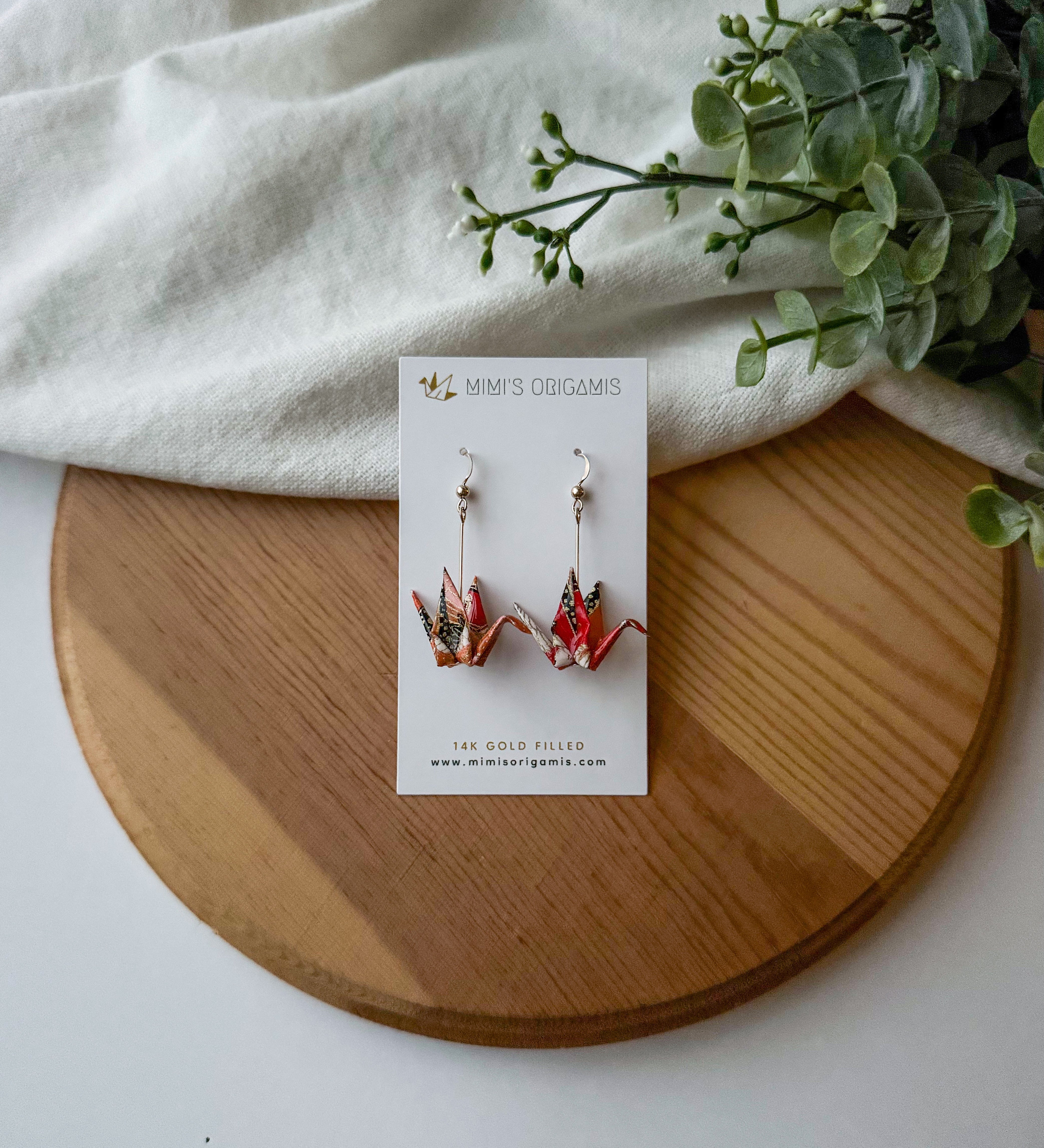 Small Crane Earrings