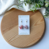Small Origami Crane Earrings