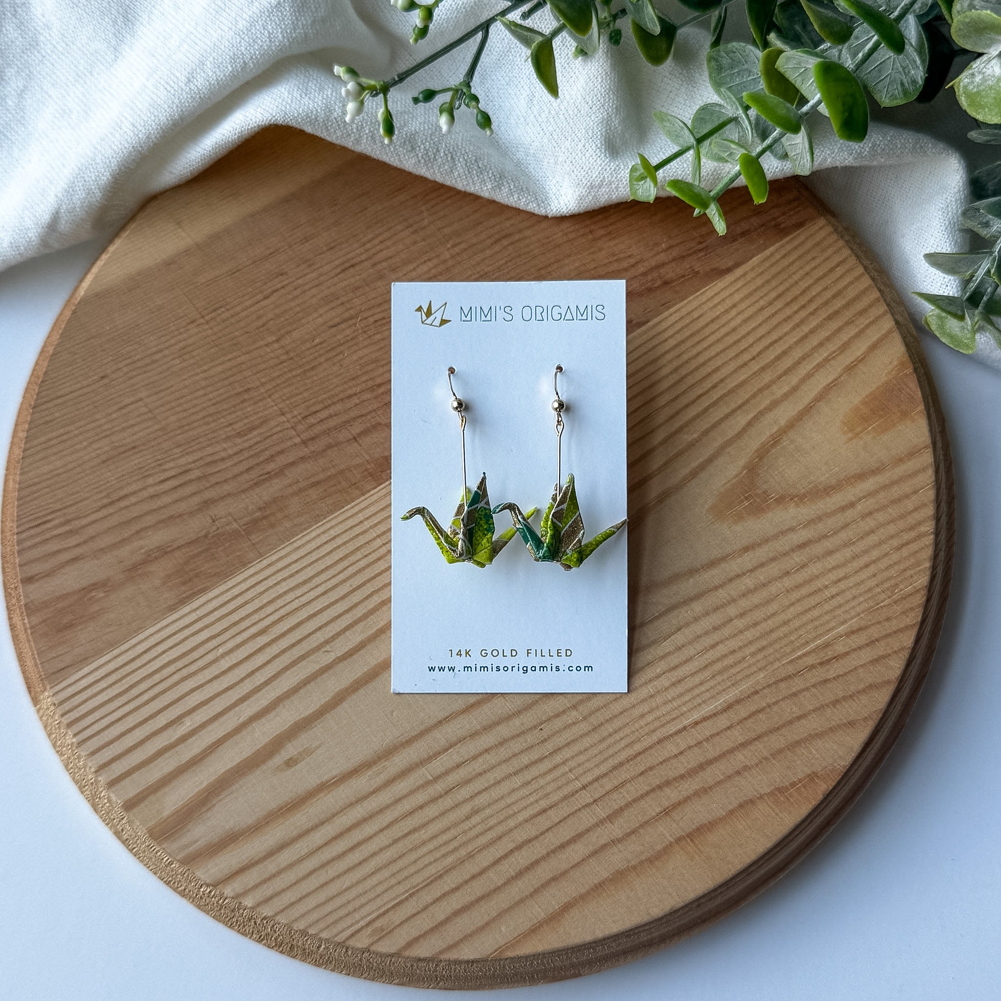 Small Origami Crane Earrings